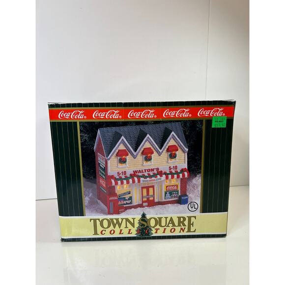 Coca-Cola Town Square 1996 Walton’s 5-10 General Store Lighted Building - Picture 1 of 5